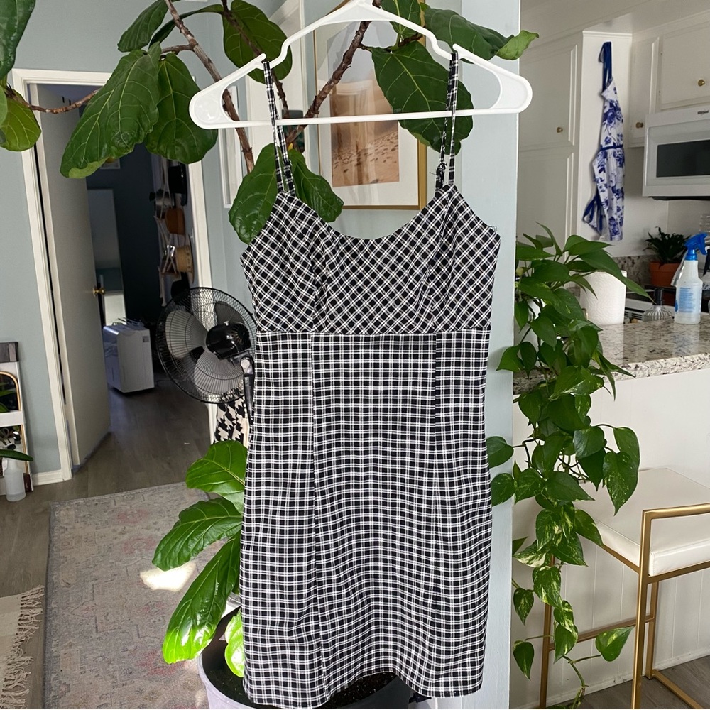 Forever 21 Black Plaid 90s Dress